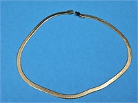 Tested Good 14 k Gold Herringbone 15" Necklace