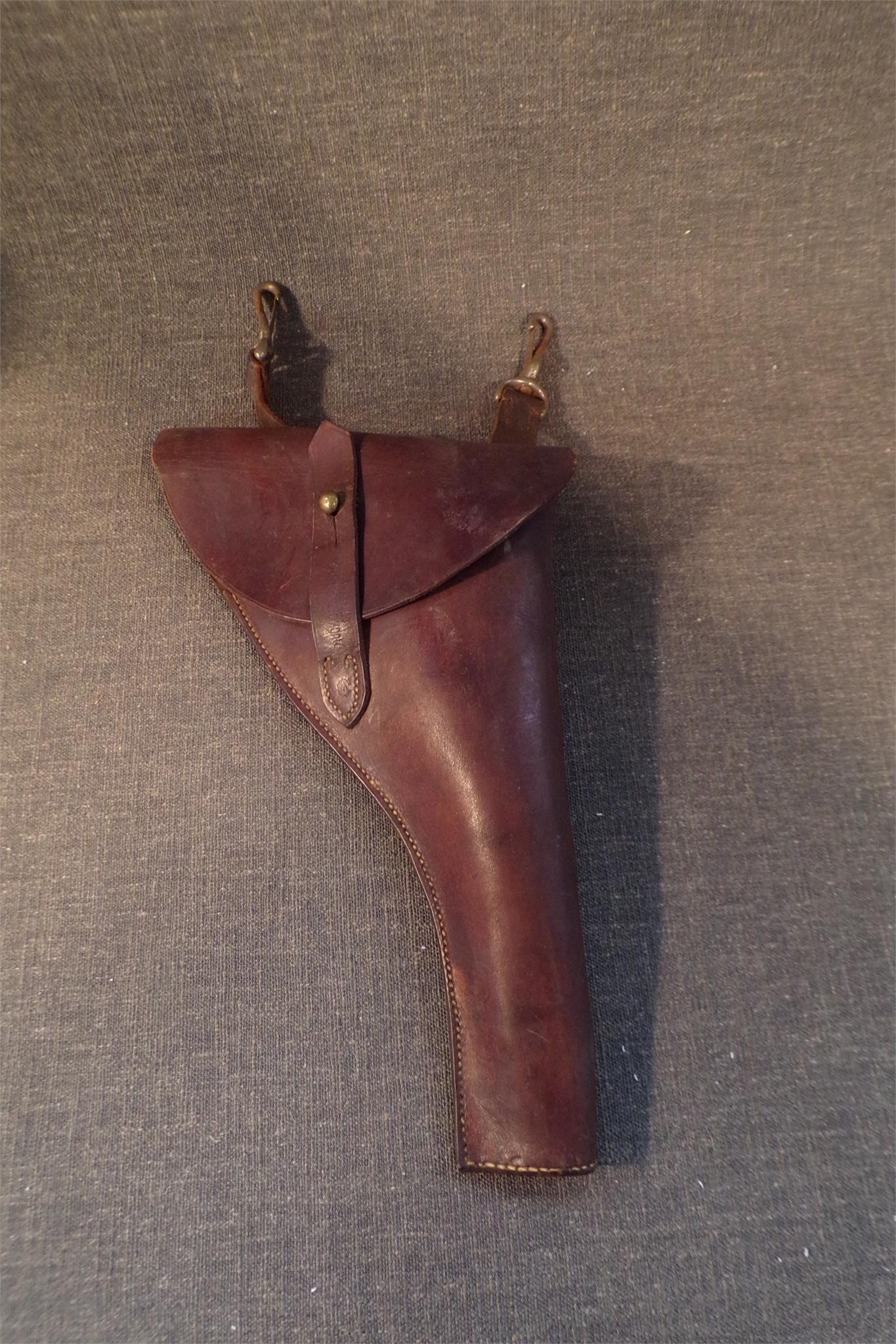 RARE WWII Leather Officers Holster Hugh Carson Co
