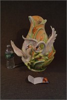 Vintage Franz Porcelain: Kathy Ireland Swan Vase