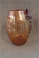 Verre Artisanal Gold Glitter Pumpkin Vine Art Vase