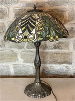 Stained Glass Lamp 25” 
Marked ‘1972 L&L WMC’