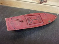 old toy wooden boat