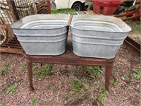 WASH TUBS ON STAND