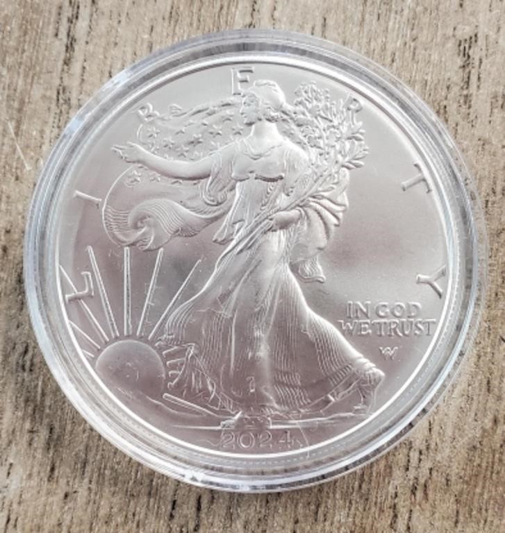 1 oz Silver 2024 Silver Eagle Dollar
