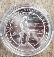 1 oz Silver 2nd Amendment Right to Bear Arms Round