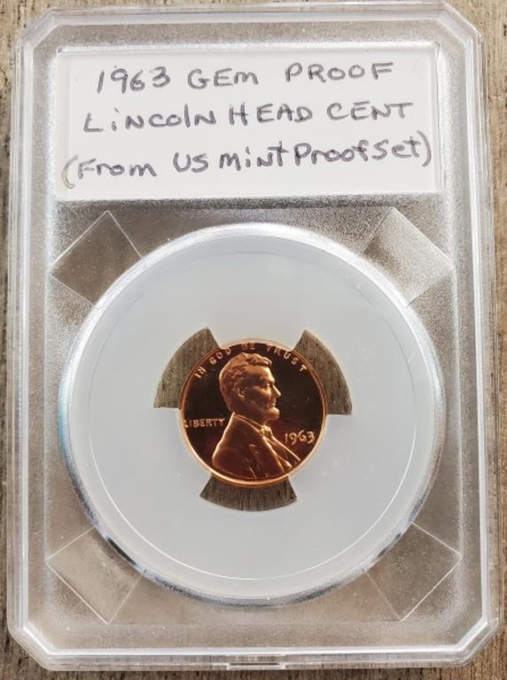 1963 Gem Proof Lincoln Head Cent