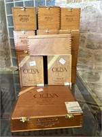 (16) Wooden Cigar Boxes, Oliva