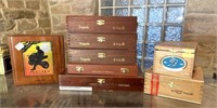 (8) Wooden Cigar Boxes, Mixed