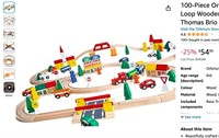 100-Piece Orbrium Toys Triple-Wooden Train set