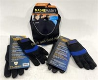 (2) NEW TrueFit Gloves & MagneMask Face Mask