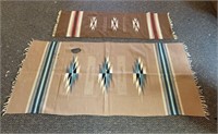 (2) Navajo Rugs 19" x 58" & 71" x 34"