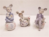 Three Vintage Ceramic Figurines