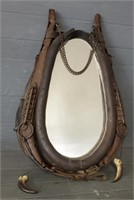 Antique Horse Collar With Mirror Wall Decor