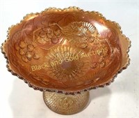 Vintage Fenton Mikado Carnival Glass Marigold Bowl
