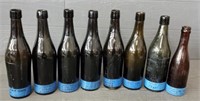 (8) Old Beer Bottles With Case