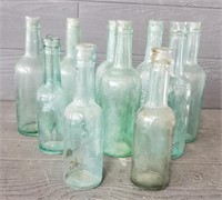 (10) 1890s Lea Perrins Glass Bottles
