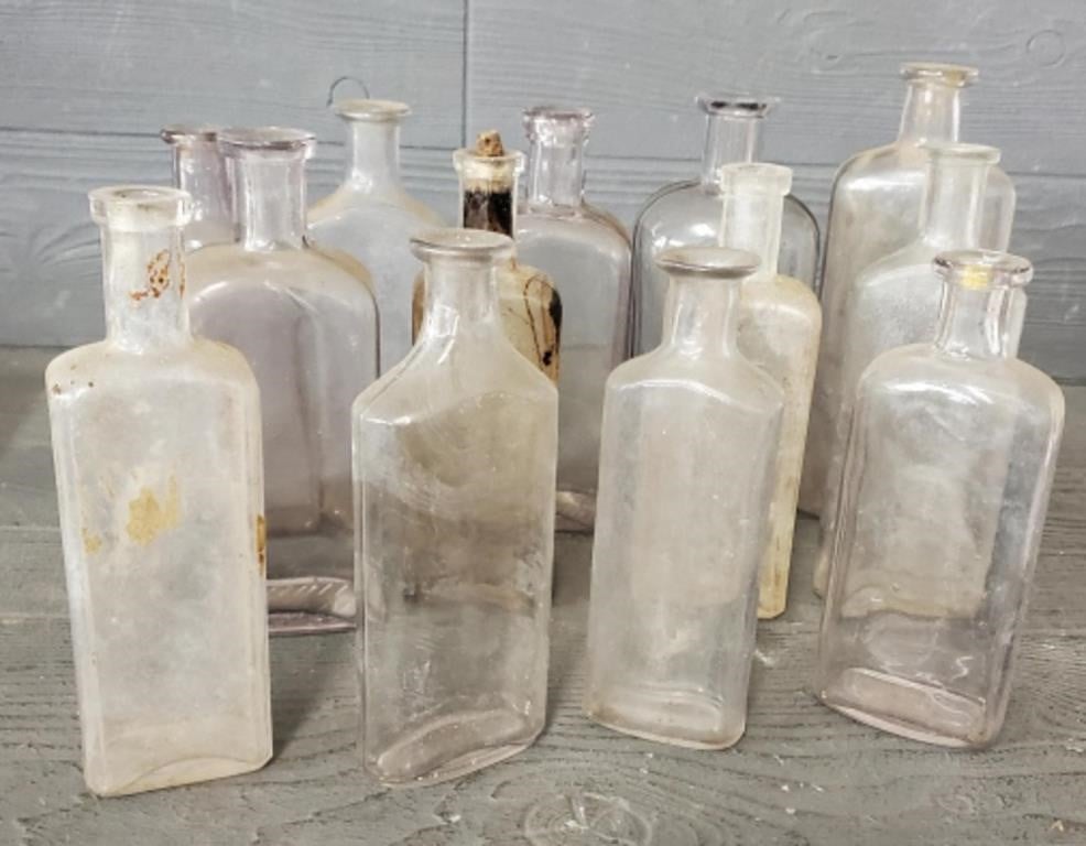 (13) 1800s Medicine Bottles