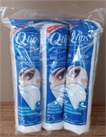 (3) 75 packs of Q-Tip Beauty Rounds
