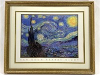 Framed Vincent Van Gogh Starry Night Print
