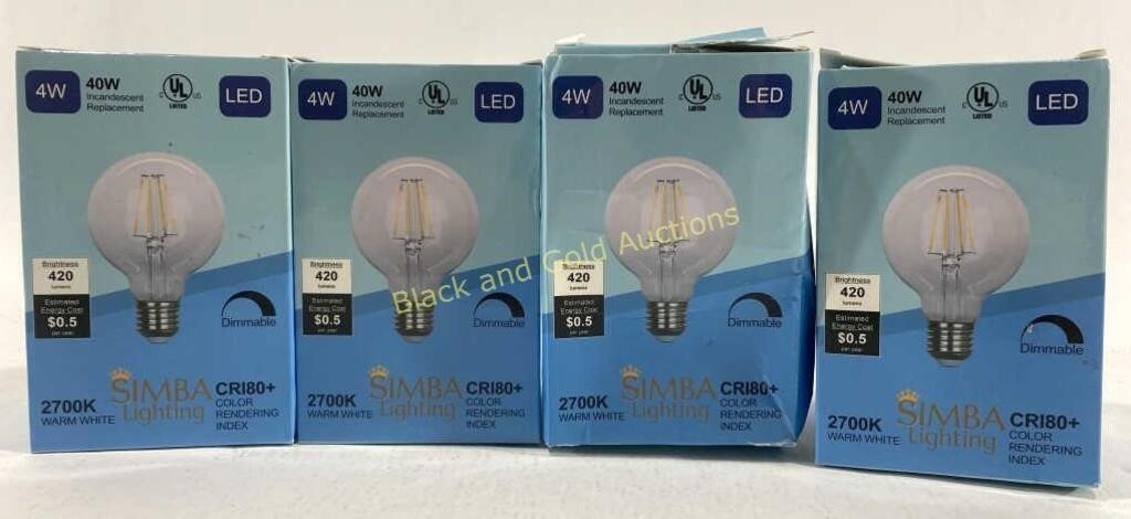 (4) NEW Simba Lighting 40W LED Lightbulbs