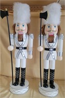 F - PAIR OF CHRISTMAS NUTCRACKERS 22"T (G78)