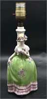 Vintage Porcelain Figural Vanity Lamp 12”