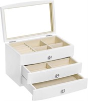Jewelry Box, 3-Tier Wooden Jewelry Case