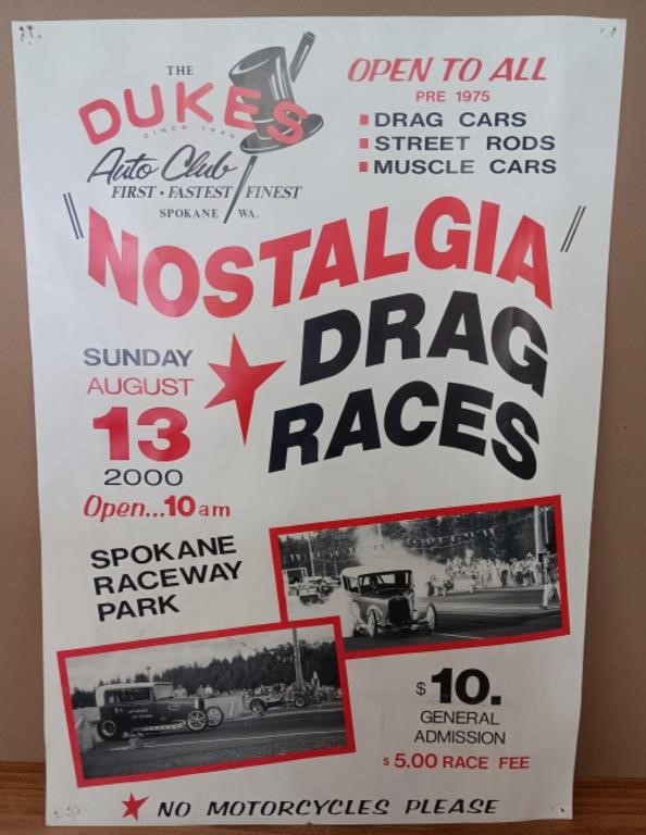 Vintage Dukes Drag Racing Poster