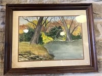 Framed Water Color, Marie O’Brien 27" x 21"