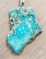 Blue Sea Sediment Jasper Gemstone Necklace