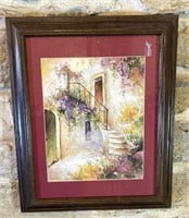 Staircase Italy Print, Framed and Matted