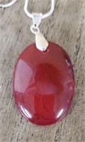 Red Fire Agate Gemstone Necklace