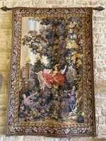 Large French ‘The Swing’ Tapestry 67" x 103"