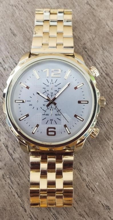 Gold Toned Stainless Steel Watch