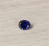 Natural Blue Sapphire Faceted Oval Cut Gemstone