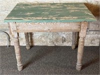Primitive Wood Table 38.5” x 30” x 27.75”