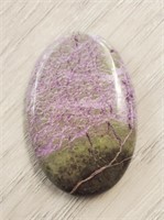 Purple-Green Stichtite Gemstone Cabochon