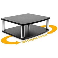 2-Tier Turntable TV Stand