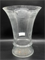 LARGE Glass Vase 15.75” Tall