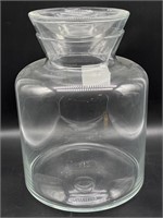 HUGE  Glass Jar with Glass Stopper 13.25” Tall