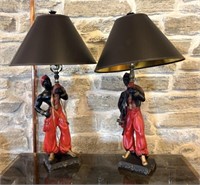 (2) Vintage Arabian Lamps 26”