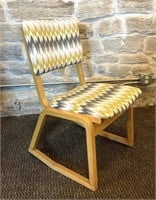 Blonde Mid Century Chair, Two Position Rock