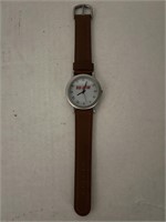 Nick of Time original Metal and Leather Wristwatch