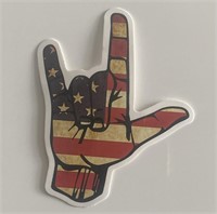 America Flag Rock On sticker