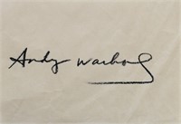 Andy Warhol signed slip