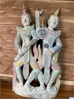 HAND CARVED WOODEN THAI STATUE