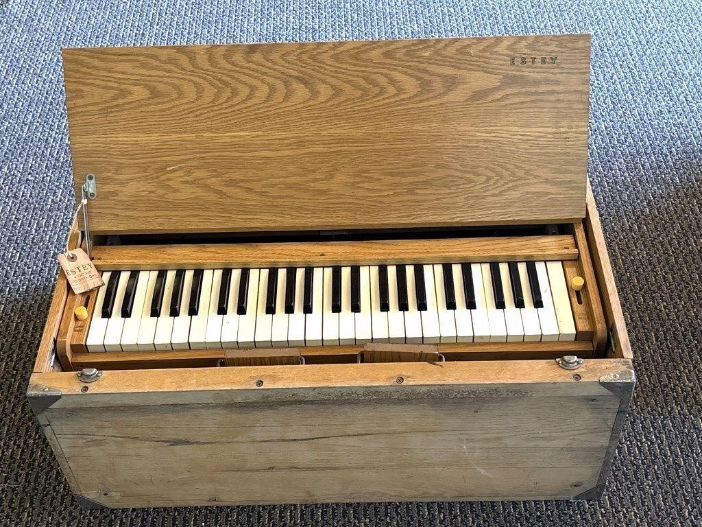 Vintage Etsey 4 Octave Folding Oak Harmonium