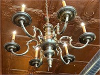 LARGE Antique/Vintage Brass Chandelier Light