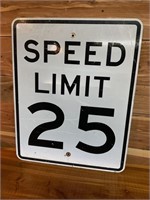 SPEED LIMIT 25 SIGN