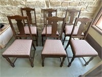 (6) Vintage/Antique Wood Dining Chairs